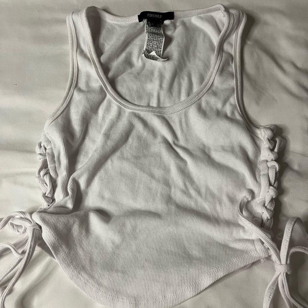 Forever 21 ruched side cinch tank top